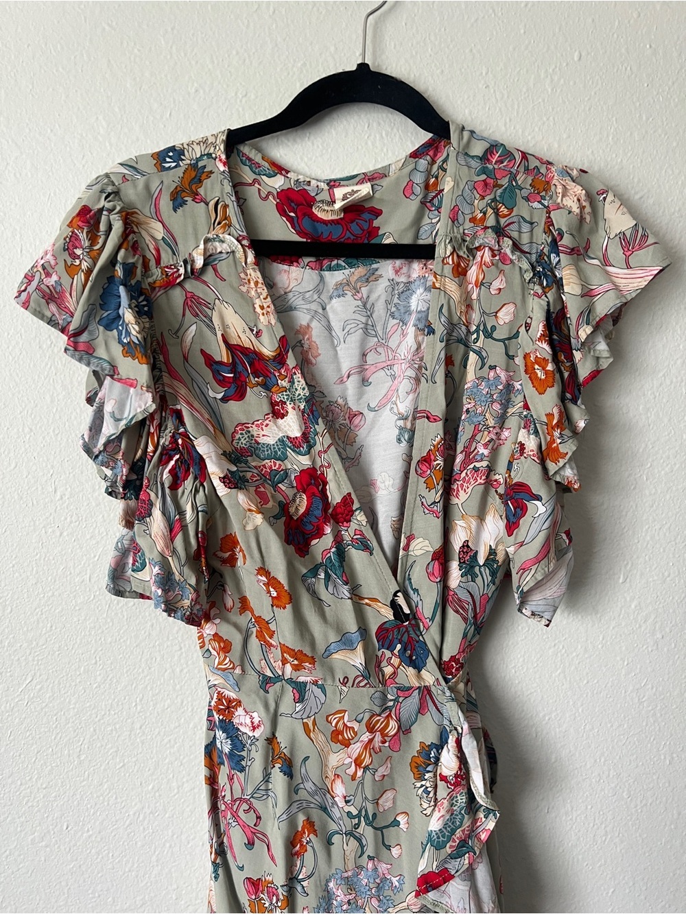 Bali Elf Floral Print "Carmen" Wrap Maxi Dress XL - Picture 3 of 9